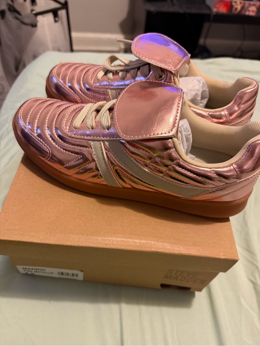 Steve Madden Madrid Pink Metallic Sneakers